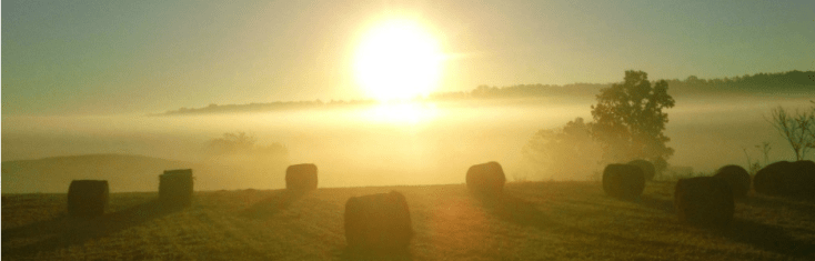 hay bale sunrise header